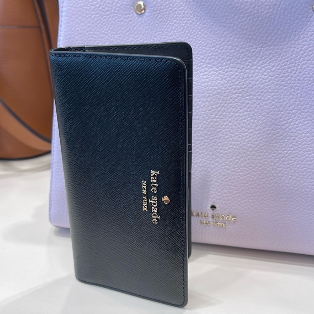 Kate Spade Madison Large Slim Bifold Wallet
Black 
NWT - Picture 15 of 16